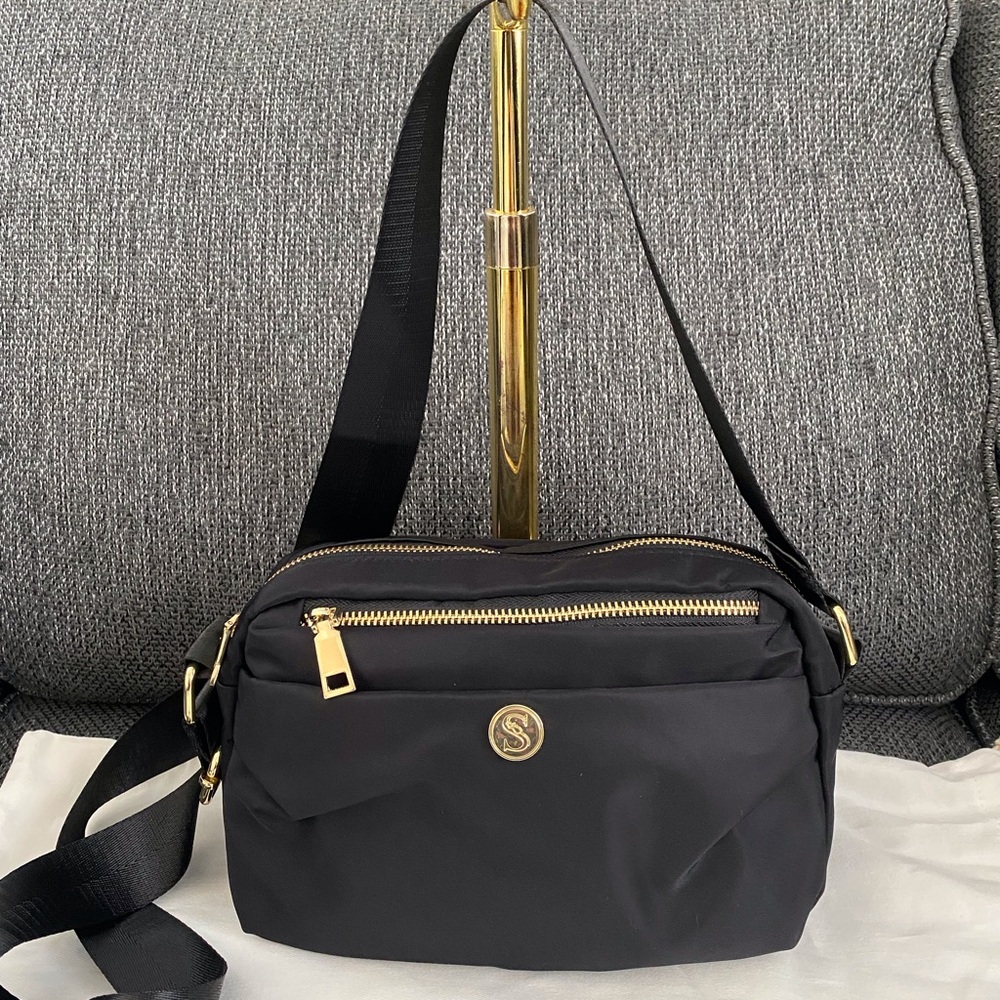 Black Nylon Crossbody Bag